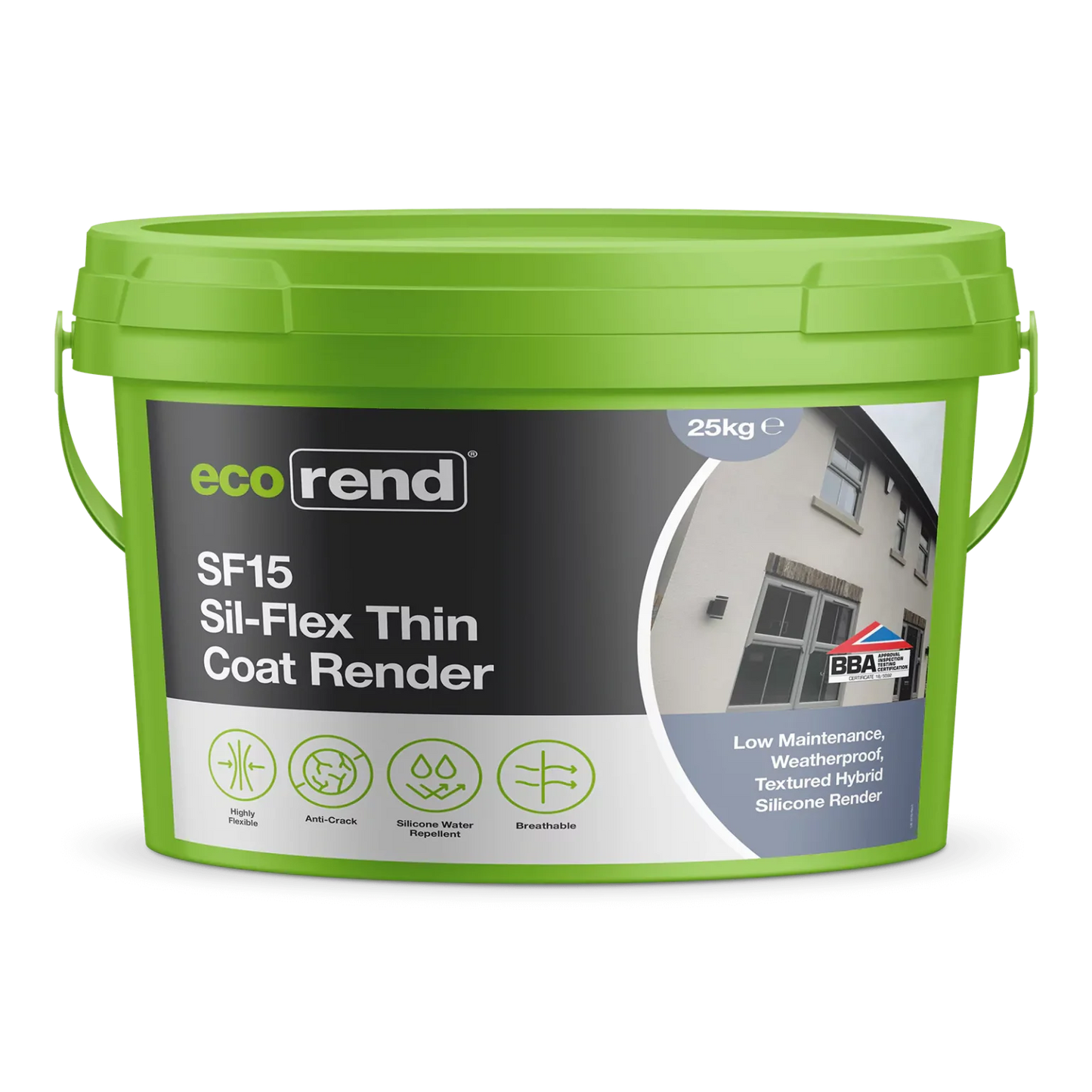 Ecorend SF15 Sil-Flex Thin Coat Render 1.5mm Grain - 25kg