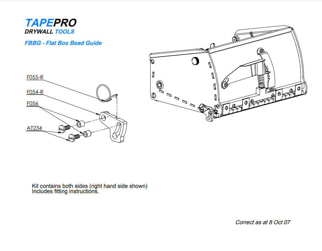 Tapepro - Flat Box Bead Guide - RSO - Render & Drylining Supplies