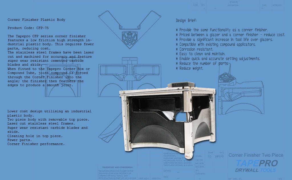 Tapepro - P Series Corner Finisher - 3" - RSO - Render & Drylining Supplies