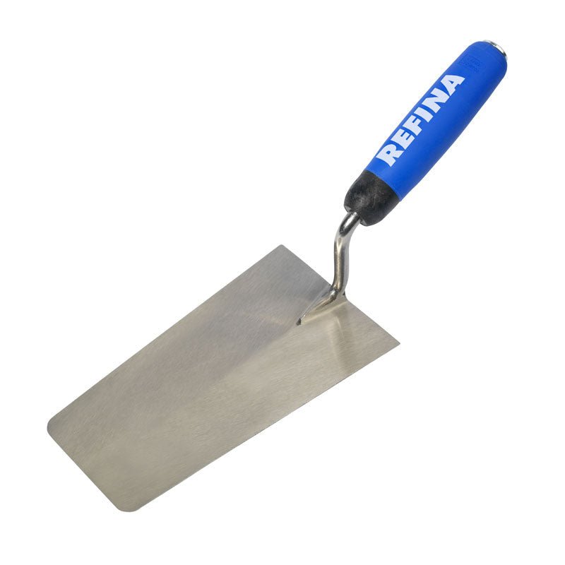Heavy Duty Stainless Steel Tapered Shape Bucket Trowel - Square End, Rounded Edges - RSO - Render & Drylining Supplies