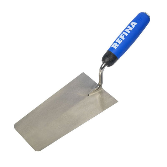 Heavy Duty Stainless Steel Tapered Shape Bucket Trowel - Square End, Rounded Edges - RSO - Render & Drylining Supplies