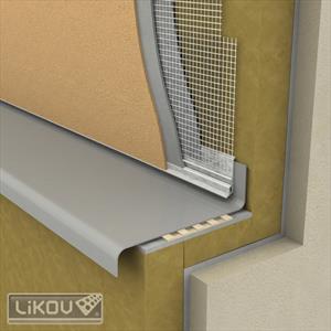 LE-V Drip Ledge mesh for External Wall Insulation Base Profiles - Clip On - 2.5 mtr - RSO - Render & Drylining Supplies