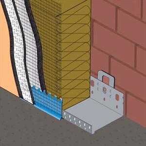 LE-V Drip Ledge mesh for External Wall Insulation Base Profiles - Clip On - 2.5 mtr - RSO - Render & Drylining Supplies