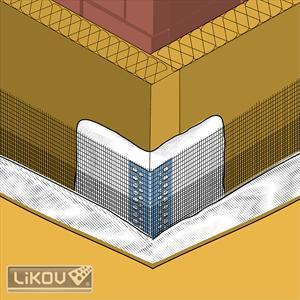 LK-VH 6mm Nosed Corner Mesh Bead for External Wall Insulation - 2.5 mtr - RSO - Render & Drylining Supplies