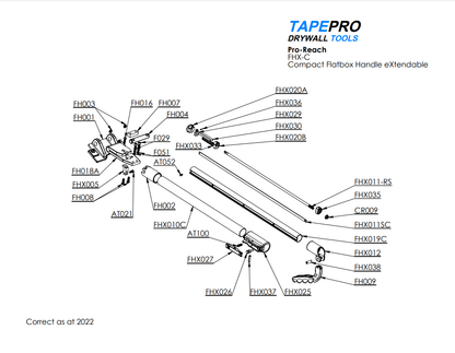 Tapepro - Pro-Reach Flat Box Handle - RSO - Render & Drylining Supplies